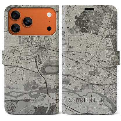 【白糸台（東京都）】地図柄iPhoneケース（手帳タイプ）