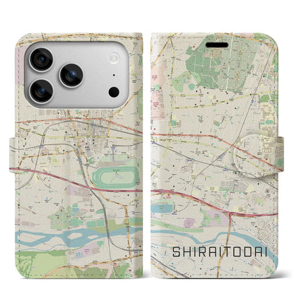 【白糸台（東京都）】地図柄iPhoneケース（手帳タイプ）