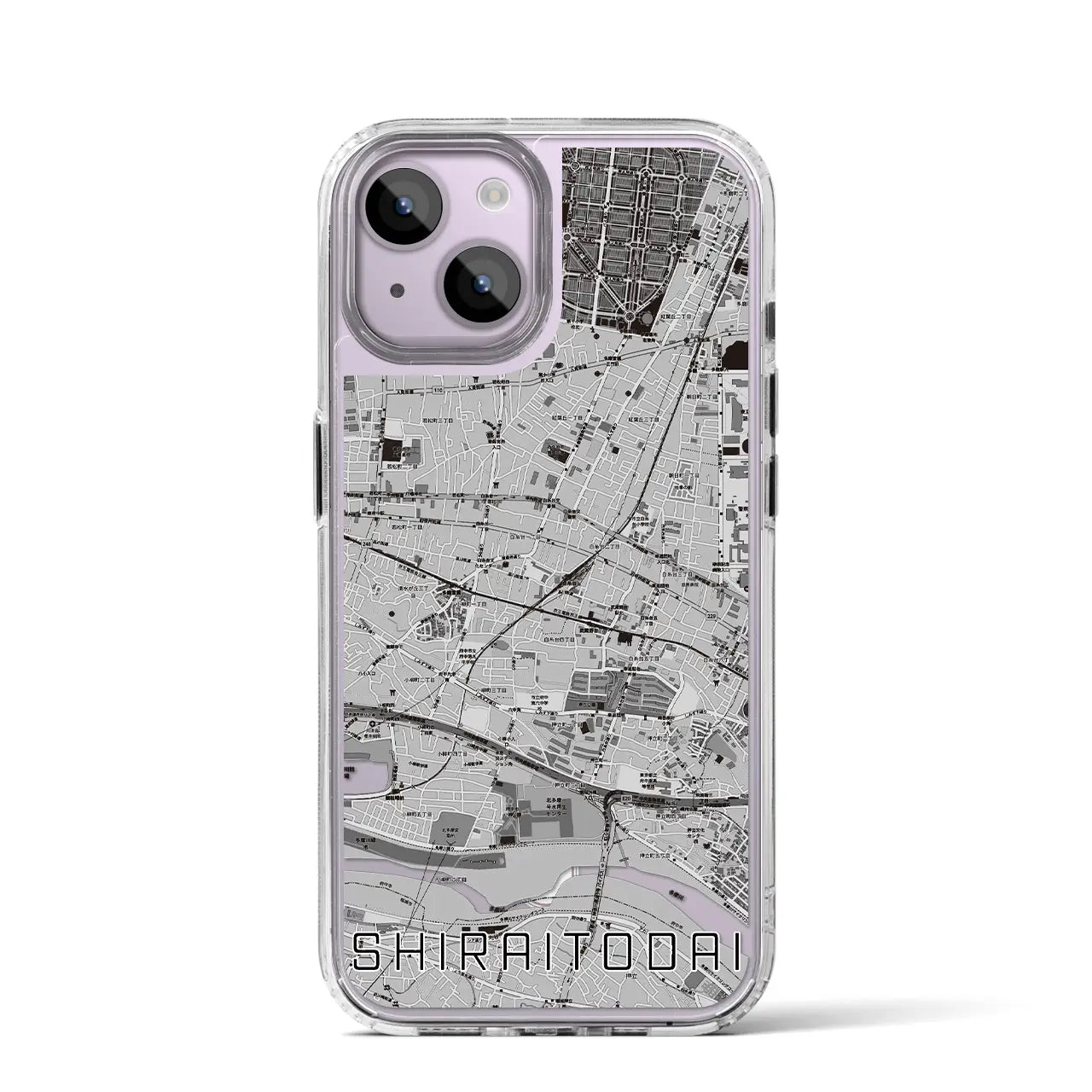 【白糸台（東京都）】地図柄iPhoneケース（MagSafeタイプ）