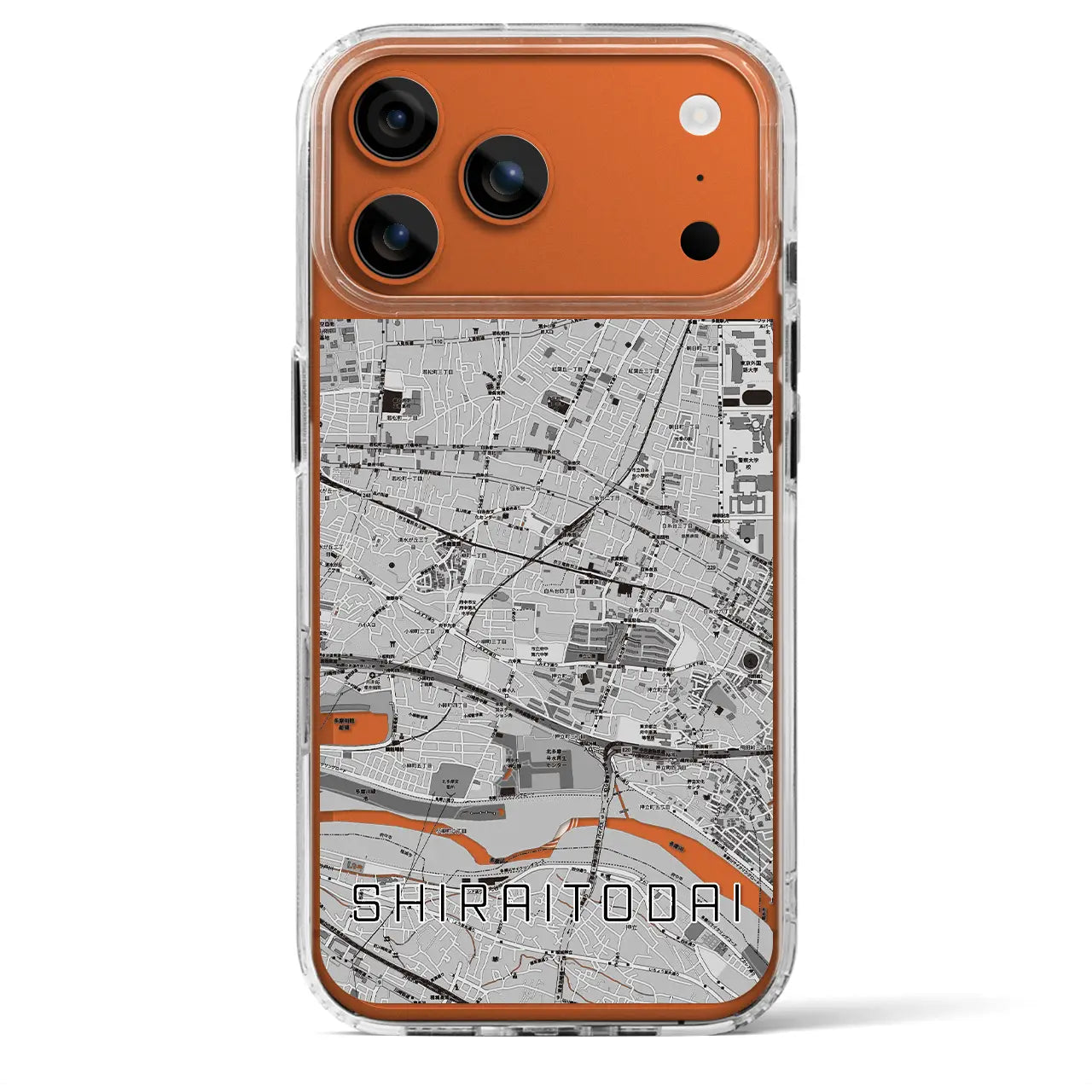 【白糸台（東京都）】地図柄iPhoneケース（MagSafeタイプ）