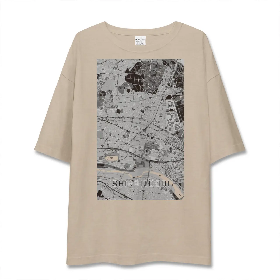 【白糸台（東京都）】地図柄ビッグシルエットTシャツ