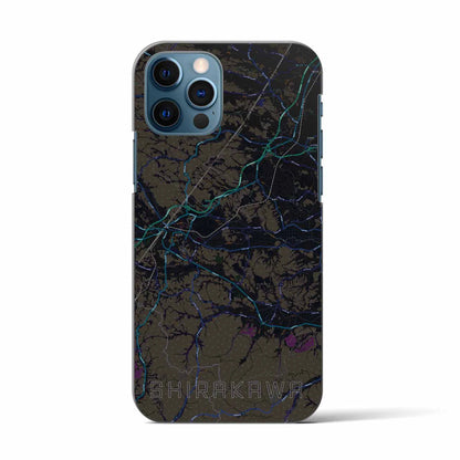 【白河（福島県）】地図柄iPhoneケース（バックカバータイプ）