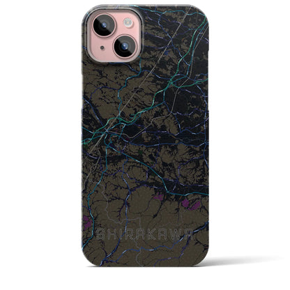 【白河（福島県）】地図柄iPhoneケース（バックカバータイプ）