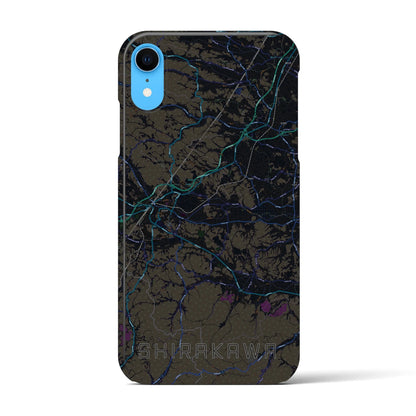 【白河（福島県）】地図柄iPhoneケース（バックカバータイプ）