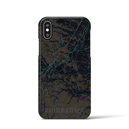 【白河（福島県）】地図柄iPhoneケース（バックカバータイプ）