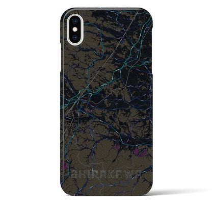 【白河（福島県）】地図柄iPhoneケース（バックカバータイプ）