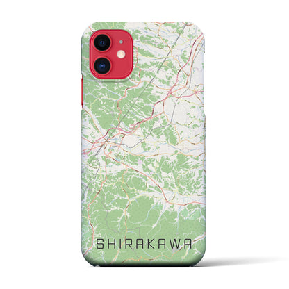 【白河（福島県）】地図柄iPhoneケース（バックカバータイプ）