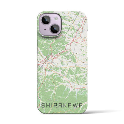 【白河（福島県）】地図柄iPhoneケース（バックカバータイプ）