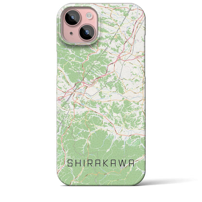 【白河（福島県）】地図柄iPhoneケース（バックカバータイプ）