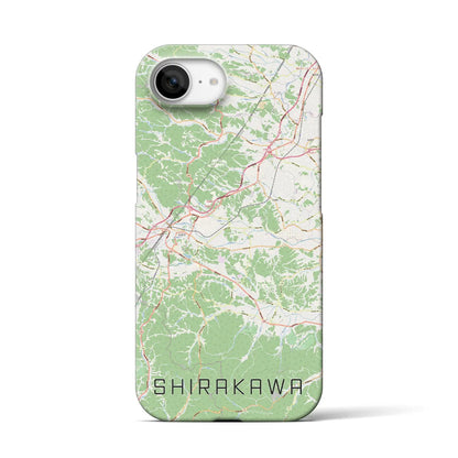 【白河（福島県）】地図柄iPhoneケース（バックカバータイプ）