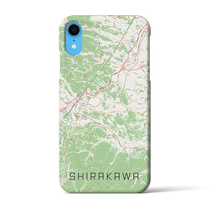 【白河（福島県）】地図柄iPhoneケース（バックカバータイプ）