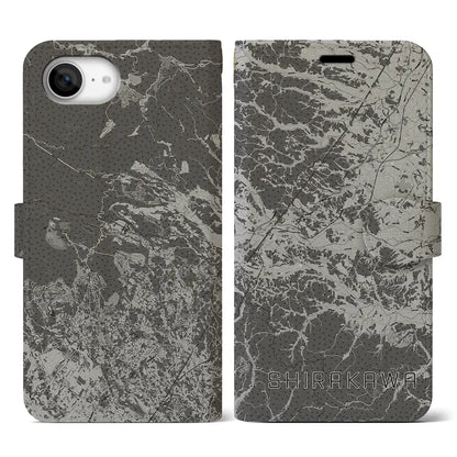 【白河（福島県）】地図柄iPhoneケース（手帳タイプ）