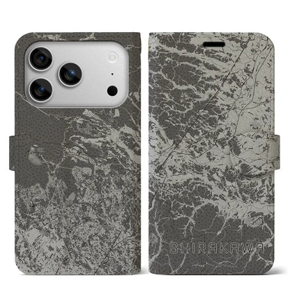 【白河（福島県）】地図柄iPhoneケース（手帳タイプ）