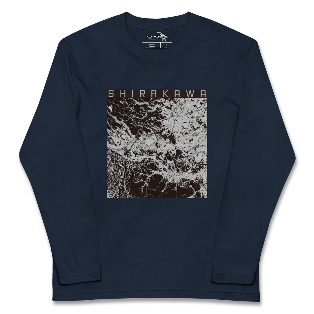 【白河(福島県)】地図柄ロングスリーブTシャツ