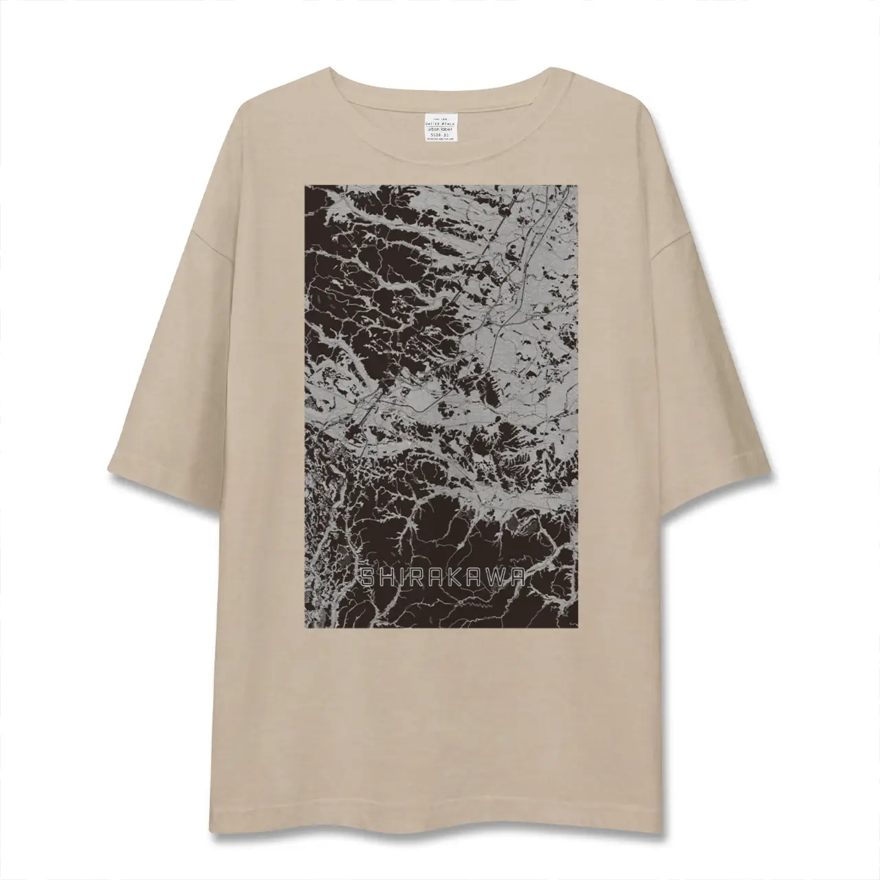 【白河（福島県）】地図柄ビッグシルエットTシャツ