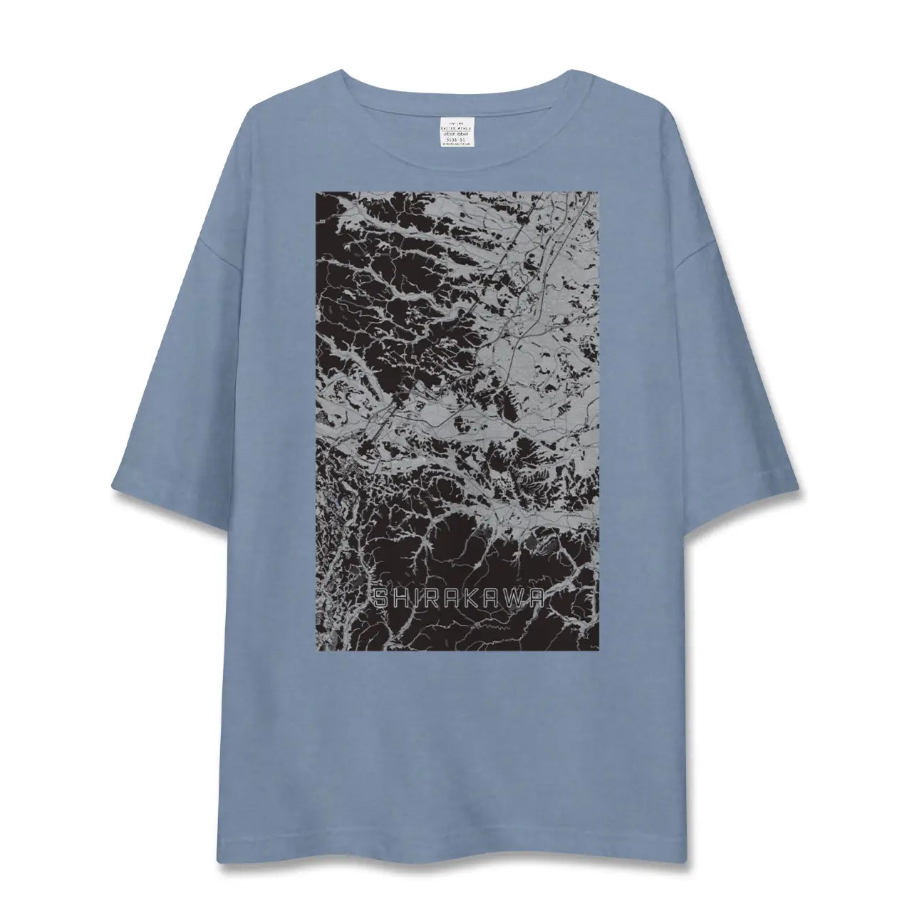 【白河（福島県）】地図柄ビッグシルエットTシャツ