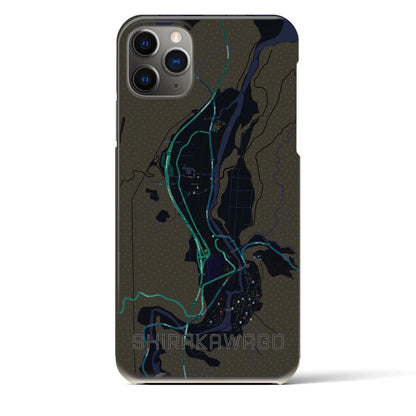 【白川郷（岐阜県）】地図柄iPhoneケース（バックカバータイプ）