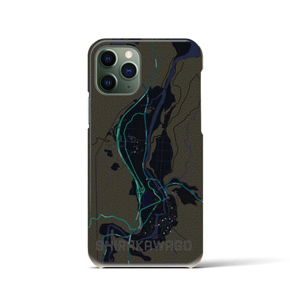 【白川郷（岐阜県）】地図柄iPhoneケース（バックカバータイプ）