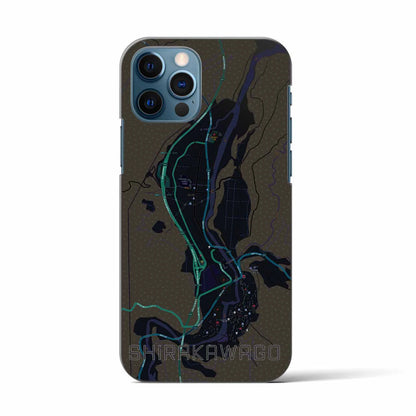 【白川郷（岐阜県）】地図柄iPhoneケース（バックカバータイプ）