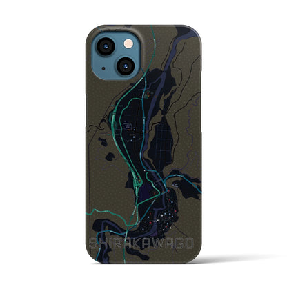 【白川郷（岐阜県）】地図柄iPhoneケース（バックカバータイプ）