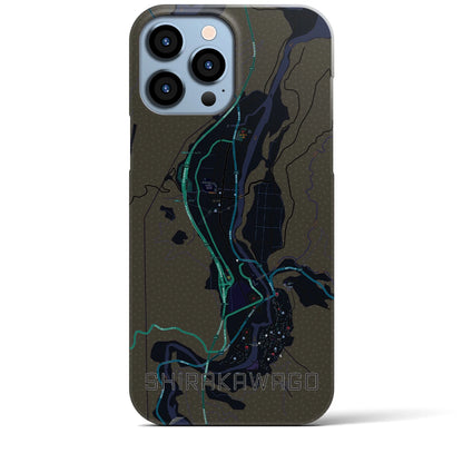 【白川郷（岐阜県）】地図柄iPhoneケース（バックカバータイプ）