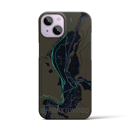 【白川郷（岐阜県）】地図柄iPhoneケース（バックカバータイプ）