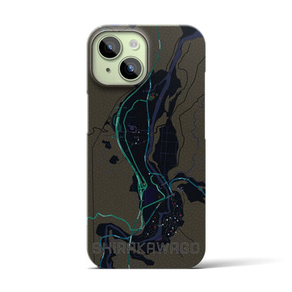 【白川郷（岐阜県）】地図柄iPhoneケース（バックカバータイプ）