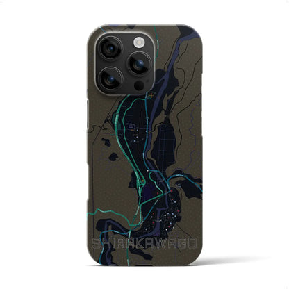 【白川郷（岐阜県）】地図柄iPhoneケース（バックカバータイプ）