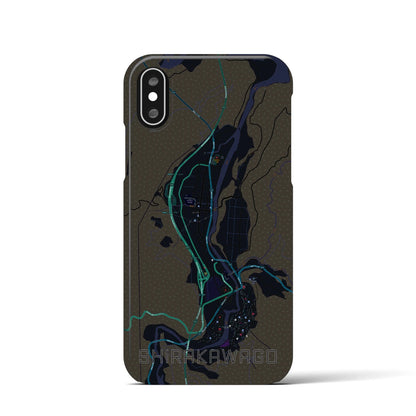 【白川郷（岐阜県）】地図柄iPhoneケース（バックカバータイプ）