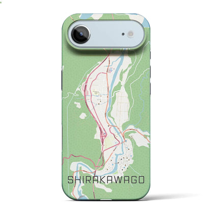 【白川郷（岐阜県）】地図柄iPhoneケース（バックカバータイプ）