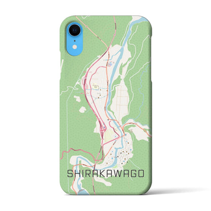 【白川郷（岐阜県）】地図柄iPhoneケース（バックカバータイプ）