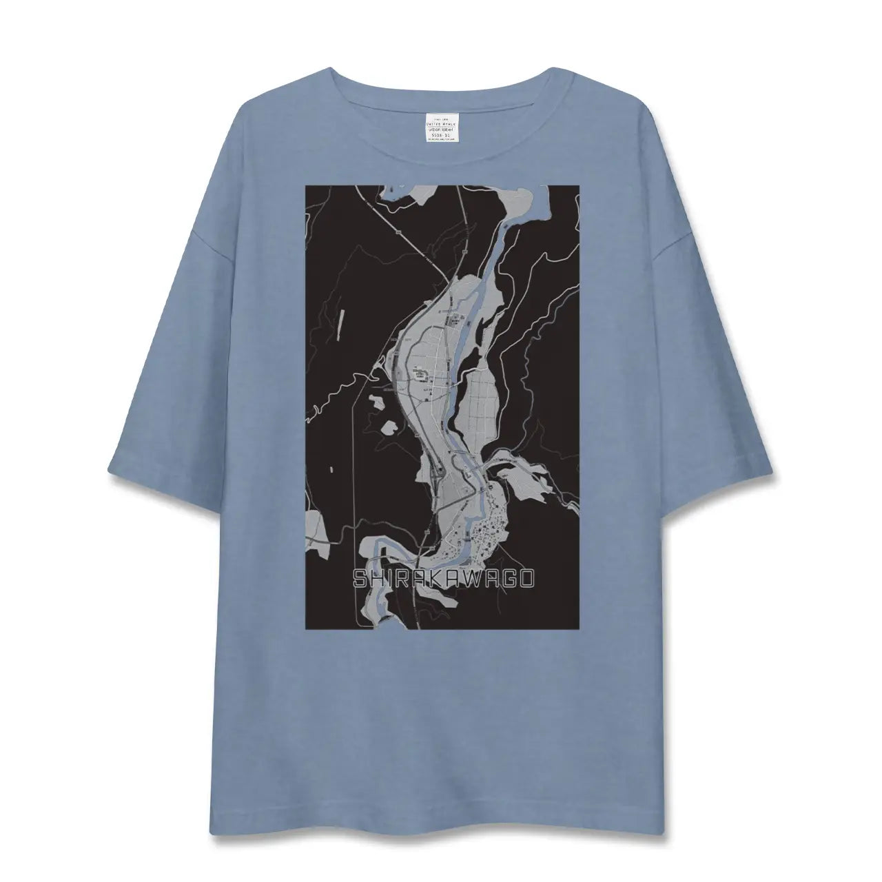 【白川郷（岐阜県）】地図柄ビッグシルエットTシャツ