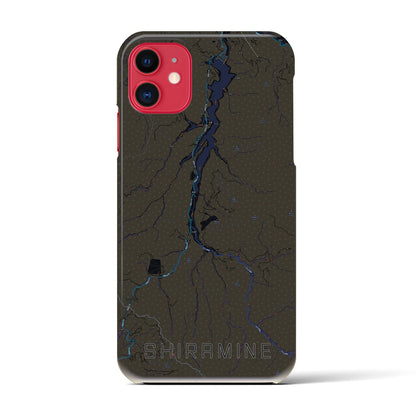 【白峰（石川県）】地図柄iPhoneケース（バックカバータイプ）