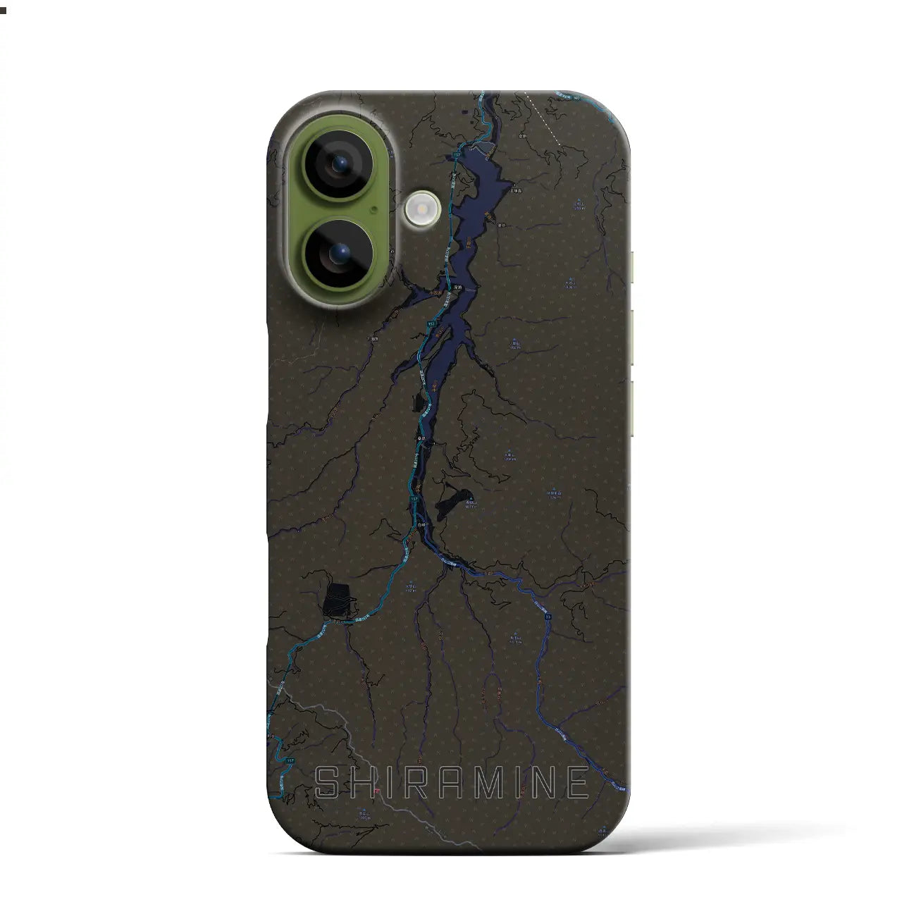 【白峰（石川県）】地図柄iPhoneケース（バックカバータイプ）