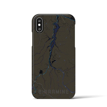 【白峰（石川県）】地図柄iPhoneケース（バックカバータイプ）