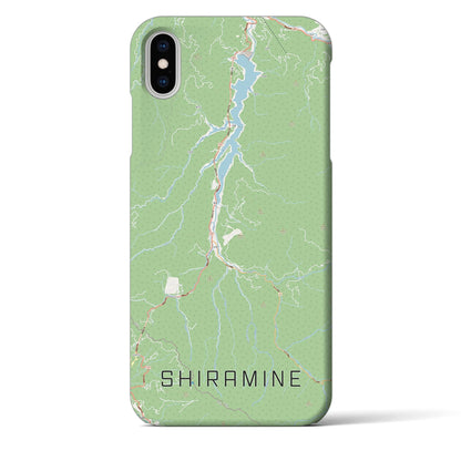 【白峰（石川県）】地図柄iPhoneケース（バックカバータイプ）