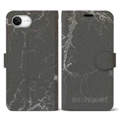 【白峰（石川県）】地図柄iPhoneケース（手帳タイプ）