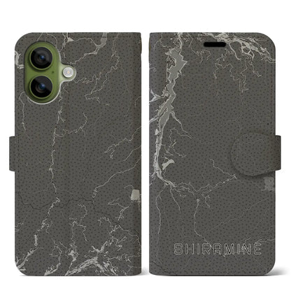 【白峰（石川県）】地図柄iPhoneケース（手帳タイプ）