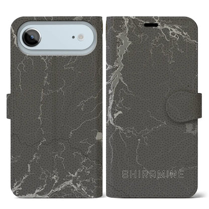 【白峰（石川県）】地図柄iPhoneケース（手帳タイプ）