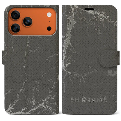 【白峰（石川県）】地図柄iPhoneケース（手帳タイプ）