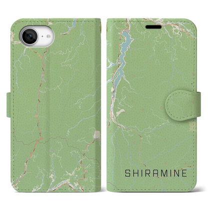 【白峰（石川県）】地図柄iPhoneケース（手帳タイプ）