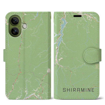 【白峰（石川県）】地図柄iPhoneケース（手帳タイプ）