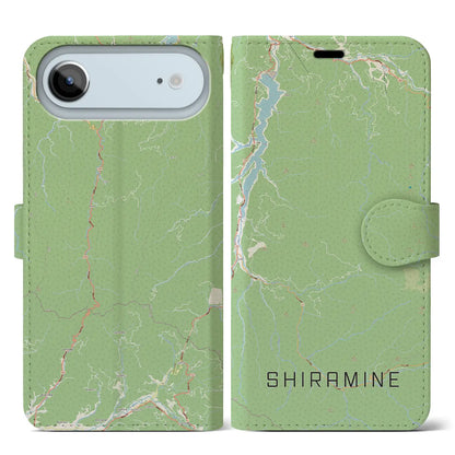 【白峰（石川県）】地図柄iPhoneケース（手帳タイプ）