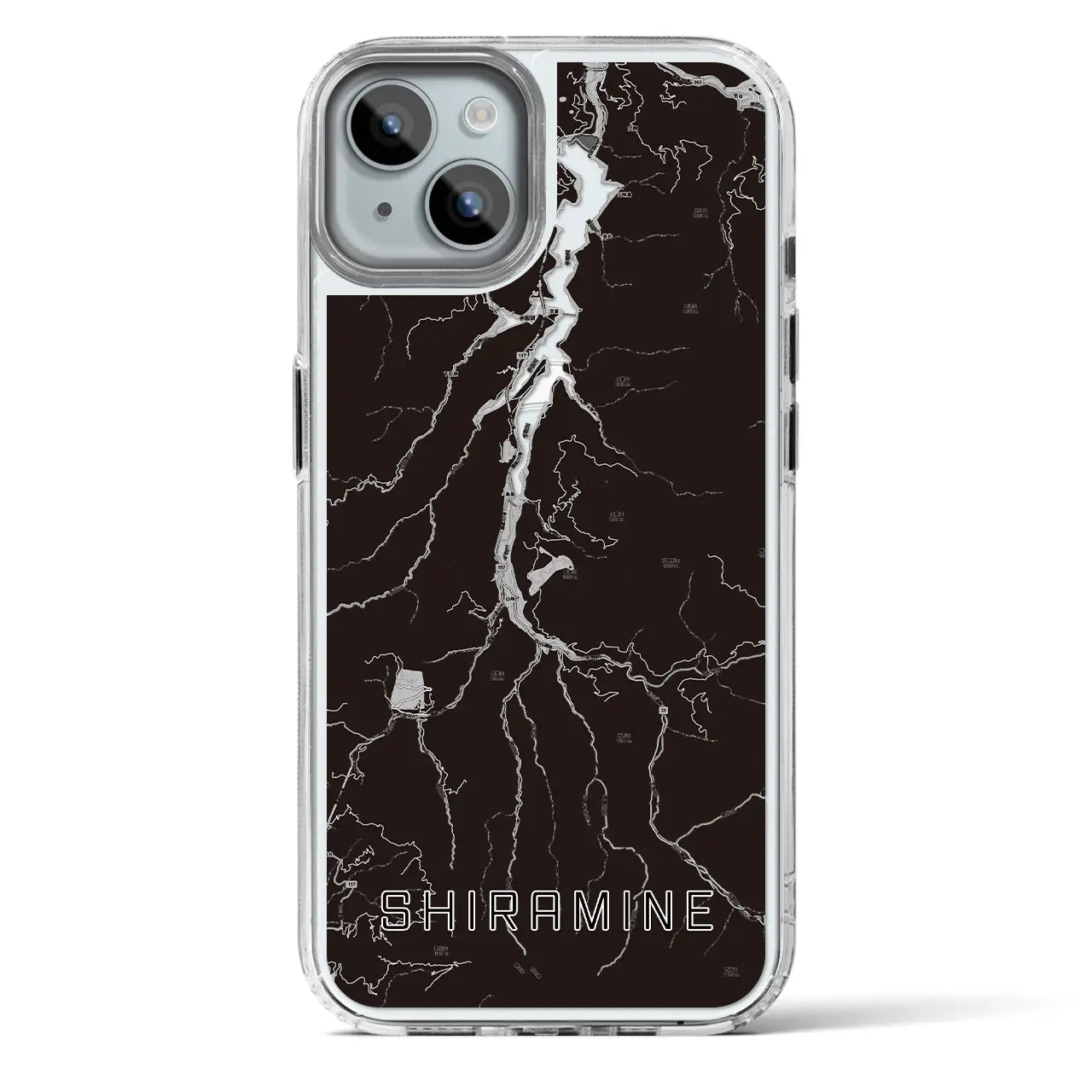 【白峰（石川県）】地図柄iPhoneケース（MagSafeタイプ）