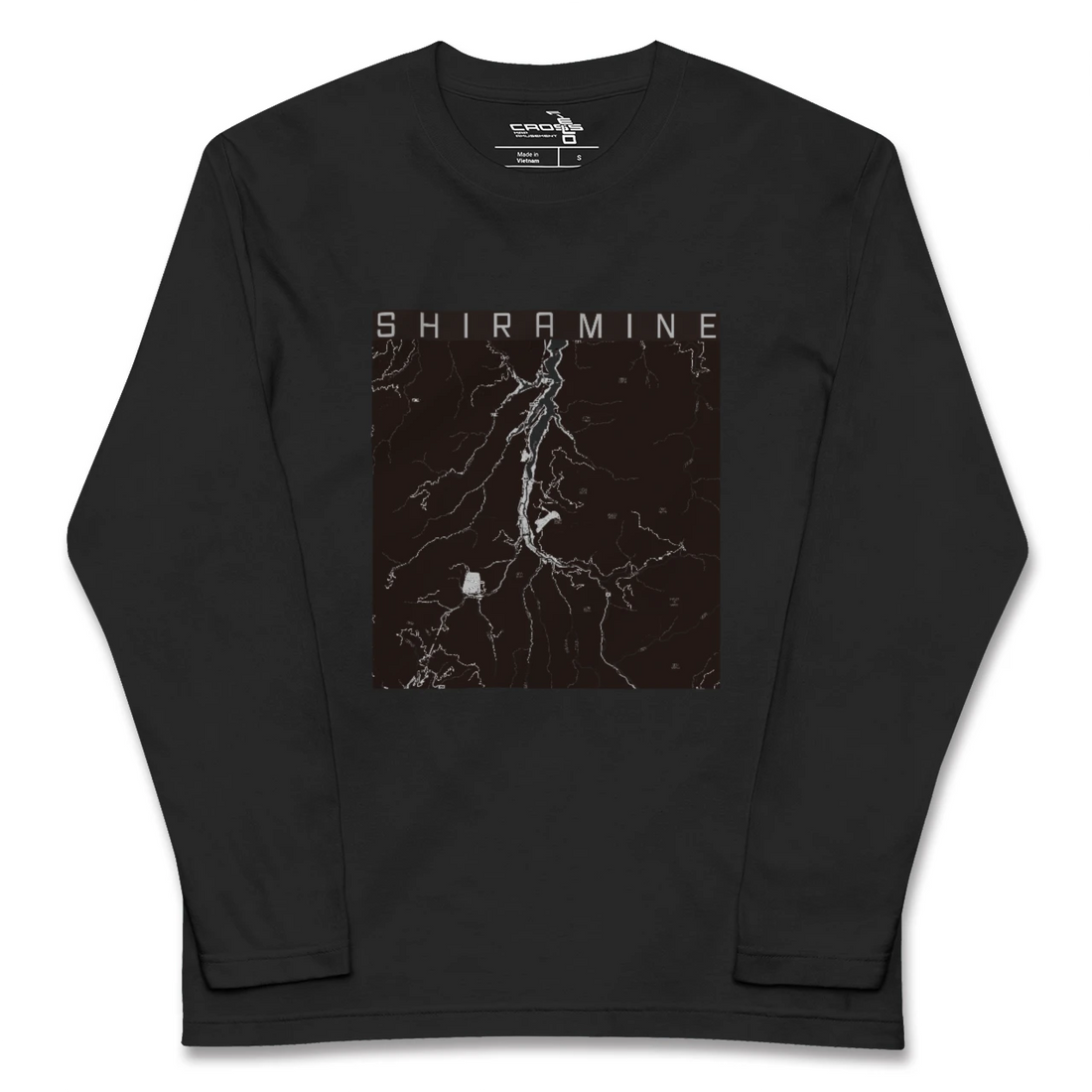 【白峰(石川県)】地図柄ロングスリーブTシャツ