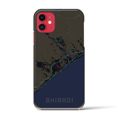 【白老（北海道）】地図柄iPhoneケース（バックカバータイプ）