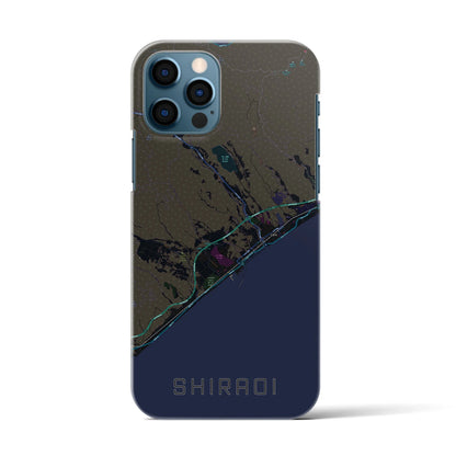 【白老（北海道）】地図柄iPhoneケース（バックカバータイプ）