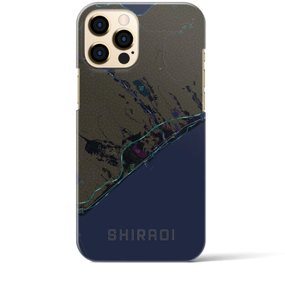 【白老（北海道）】地図柄iPhoneケース（バックカバータイプ）