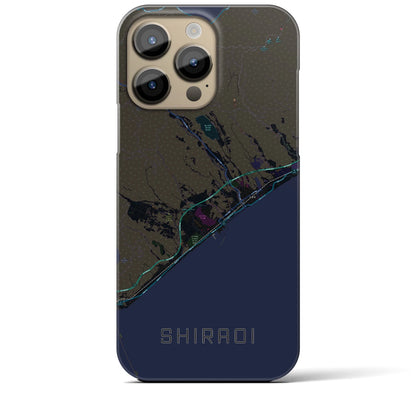 【白老（北海道）】地図柄iPhoneケース（バックカバータイプ）