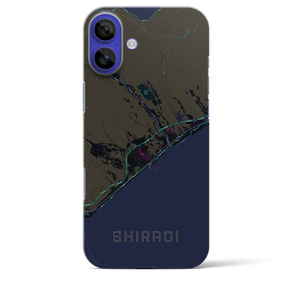 【白老（北海道）】地図柄iPhoneケース（バックカバータイプ）